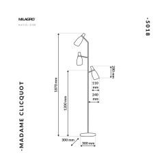 Lampa Stojąca MADAME CLICQUOT 3xE27 MZ5018