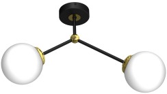 Lampa sufitowa JOY BLACK / GOLD 2xE14 MLP7459