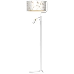 Lampa podłogowa ZIGGY WHITE White/Gold 1xE27 +        1x mini GU10 MLP7571