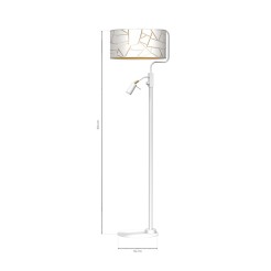 Lampa podłogowa ZIGGY WHITE White/Gold 1xE27 +        1x mini GU10 MLP7571