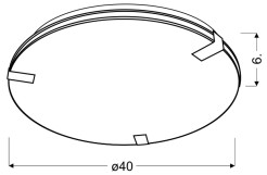 RAPSODY LAMPA SUFITOWA PLAFON 40 1X18W LED OKRĄGŁY 14-30771