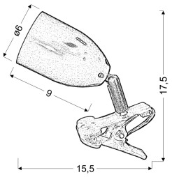 LED CLIP LAMPA KLIPS 1X3W LED CHROM 41-99641