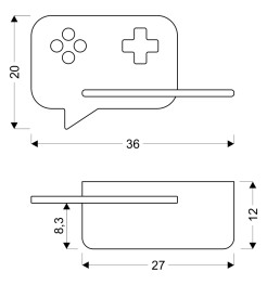 CONSOLE LAMPA KINKIET ŚCIENNY 5W LED IQ KIDS Z PRZEWODEM Z WŁ. I WTYCZKĄ CZARNY 21-19684