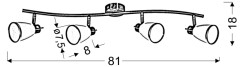 REGENT LISTWA 4X40W G9 PATYNA (BŻ) 94-70036