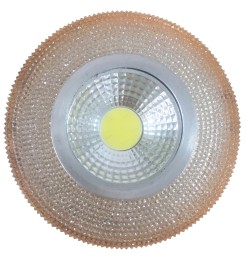 OPRAWA STROPOWA STAŁA OKRĄGŁA SAK-04 AL/AM 5W LED COB 230V SZKŁO AKRYLOWE BURSZT 2240305