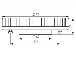 ŚWIETLÓWKA KOMPAKTOWA ENERGOOSZCZĘDNA 9W GX53 3318871