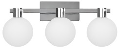 MALDUS LAMPA KIENKIET CHROMOWY 3X40W G9 KLOSZ BIAŁY 23-01450