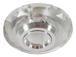 SS-36 AL/TR 3W LED COB 230V OPR. STROP. STAŁA WIELOKĄT STOŻKOWA SZLIFOWANA SZKŁO TRANSPARENTNE 2228945