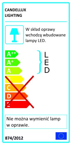 SS-36 AL/TR 3W LED COB 230V OPR. STROP. STAŁA WIELOKĄT STOŻKOWA SZLIFOWANA SZKŁO TRANSPARENTNE 2228945