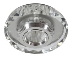 SS-35 AL/TR 3W LED COB 230V OPR. STROP. STAŁA OKRĄGŁA SZLIFOWANA SZKŁO TRANSPARENTNE 2228938