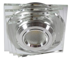 SS-32 AL/TR 3W LED COB 230V OPR. STROP. STAŁA KWADRATY SZKŁO TRANSPARENTNE 2228808