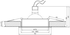 UA-02 STB/AL MR16 SAT CZARNY OPR. UCHYLNA ALUMINIUM 2220302