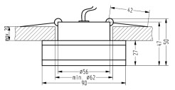 SA-06 SNS MR16 1X50W SATYNA OPR. STROP. STAŁA KWADRATOWA 2224558