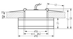 SA-05 SNS MR16 1X50W SATYNA OPR. STROP. STAŁA OKRĄGŁA 2224565