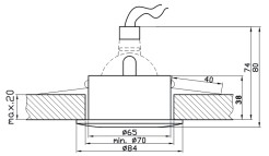 SH-08 PC/CH MR16 PERŁ CHROM/CHROM OPRAWA HERM. IP65 2291249