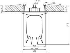 SK-10 B CH/WH G4 CHROM OPR. STROP. STAŁA KRYSZTAŁ 20W G4 2263903