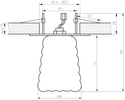 SK-75 CH/TR G9 CHROM OPR. STROP. DEKORACYJNA 1X40W G9 KRYSZT. TRANSPARENT 2203997