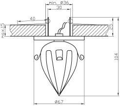 SK-37 CH G4 CHROM OPR. STROP. STAŁA KRYSZTAŁ 20W G4 PĄK KWIATOWY 2295964