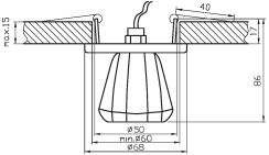 SK-32 CH G4 CHROM OPR. STROP. STAŁA KRYSZTAŁ 20W G4 LEJEK 2292482