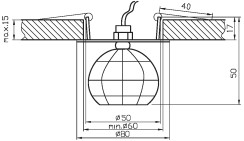 SK-27 CH G4 CHROM OPR. STROP. STAŁA KRYSZTAŁ 20W G4 KULKA1 2286658