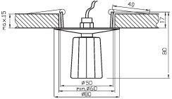 SK-25 CH G4 CHROM OPR. STROP. STAŁA KRYSZTAŁ 20W G4 WIELOKĄT 2 2286634