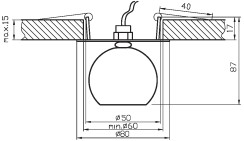 SK-20 CH G4 CHROM OPR. STROP. STAŁA KRYSZTAŁ 20W G4 KULA 2280243