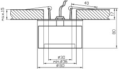 SK-50 CH/WH G4 OPR.STROP.STAŁA KRYSZTAŁ 20W G4 KOSTKA NACINANA 2217706