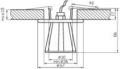 SK-58 CH/WH G4 OPR.STROP.STAŁA KRYSZTAŁ 20W G4 OSTROSŁUP KWADRATOWY 2217799