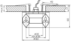 SK-49 CH/WH+YE G4 OPR.STROP.STAŁA KRYSZTAŁ 20W G4 KOSTKA+ŻÓŁTE ŁEZKI 2217409