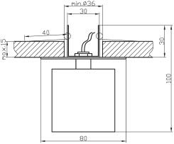 SK-19 CH/PU-P G4 CHROM OPR. STROP. STAŁA KRYSZTAŁ 20W G4 FIOLETOWY PASEK 2279988