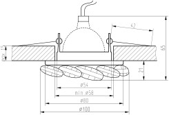 SK-77 CH/TR MR16 1X50W CHROM OPR. STROP. DEKORACYJNA TRANSPARENT 2222820