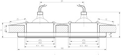 SS-21 CH/BK MR16 DUAL 2X50W CHROM OPR. STROP. STAŁA PROSTOKĄT SZKŁO CZARNE 2226590