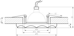 SS-12 CH/WH MR16 CHROM OPR. STROP. STAŁA OKRĄGŁA SZKŁO BEZBARWNE 2230613