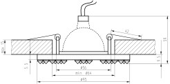 SS-17 CH/TR MR16 CHROM OPR. STROP. STAŁA OKRĄGŁA SZKŁO TRANSPERENTNE 2249998