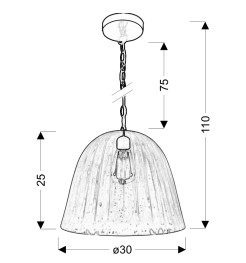 LAMPA VASE ZWIS 30 1X60W E27 NIEBIESKI 31-77738