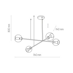 LIBRA LAMPA WISZĄCA 4 PŁ 3339