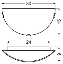 KSIĘŻYC PLAF 1/2  NI  1X60W E27 11-30132