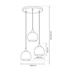 Lampa wisząca MONTE SILVER 3xE27 MLP8323