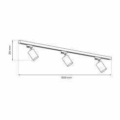 Zestaw Szynoprzewód 3xPipe GU10 + Prowadnica 1,5m - Biały ML8720