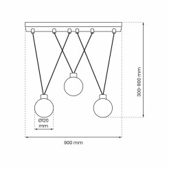 Lampa wisząca CAPRI 3xG9 MLP8818