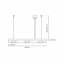 Lampa wisząca ALEXANDER 3xGX53 MLP8832