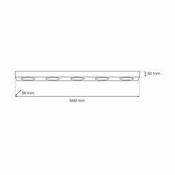 Lampa sufitowa ALEXANDER 5xGX53 MLP8833