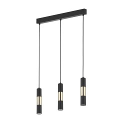 VIVIEN BLACK/GOLD LAMPA WISZĄCA 3 PŁ LISTWA 4757