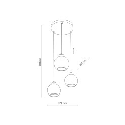 DEVI TRANSPARENT LAMPA WISZĄCA 3 PŁ KOŁO 4579