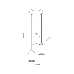 SATIPO TRANSPARENT LAMPA WISZĄCA 3 PŁ 5627