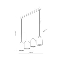 SATIPO AMBER LAMPA WISZĄCA 4 PŁ 5625