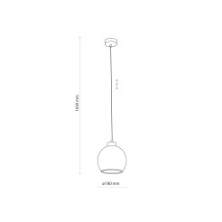 DEVI TRANSPARENT LAMPA WISZĄCA 1 PŁ 180 4646