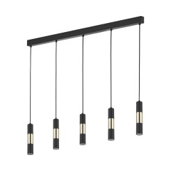 VIVIEN BLACK/GOLD LAMPA WISZĄCA 5 PŁ 4758