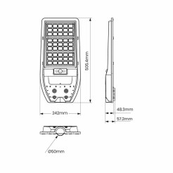 Latarnia Solarna Via 100W 1200lm 6000K EKO9094