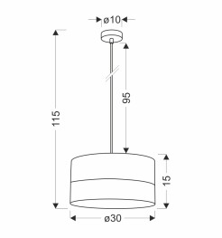 Bianco lampa wisząca biały 1x40w e27 abażur biały+orzechowy 31-17536